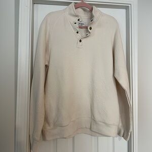 Goodfellow & Co Men's Quarter Snap Pullover Cream